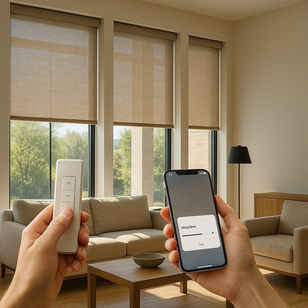 Curtainity Motorized Solar Roller Shades