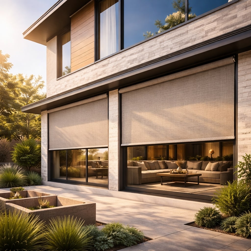 Curtainity Retractable Solar Shades for Sliding Glass Doors