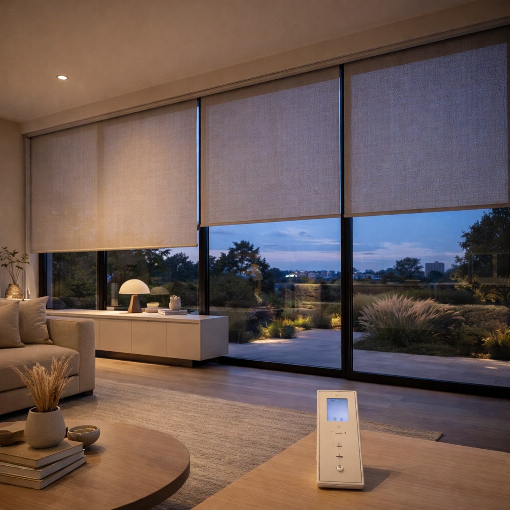 Curtainity Motorized Retractable Solar Shades