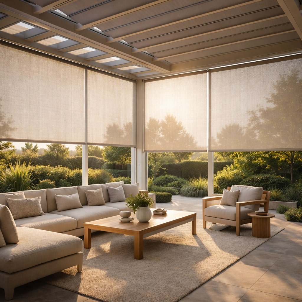 Curtainity Retractable Solar Shades for Patio