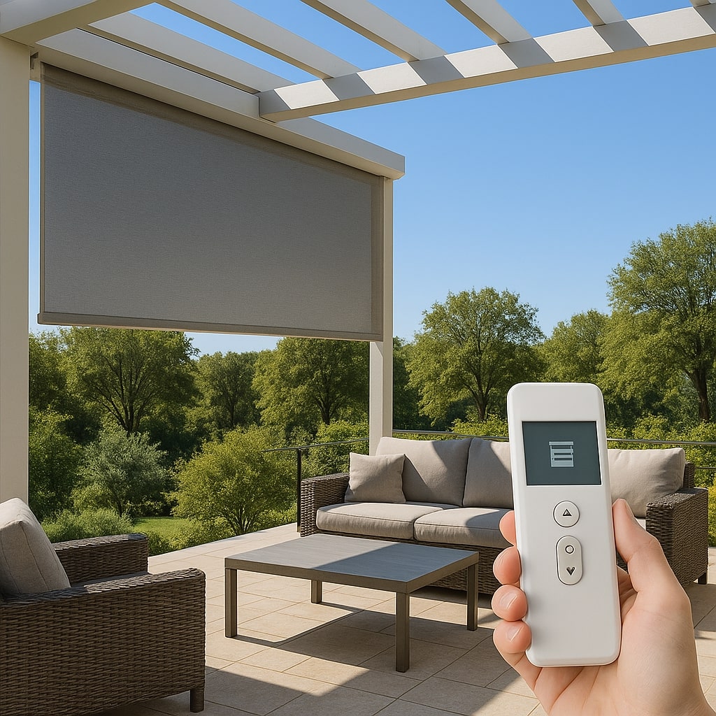 Motorized Outdoor Solar Shades
