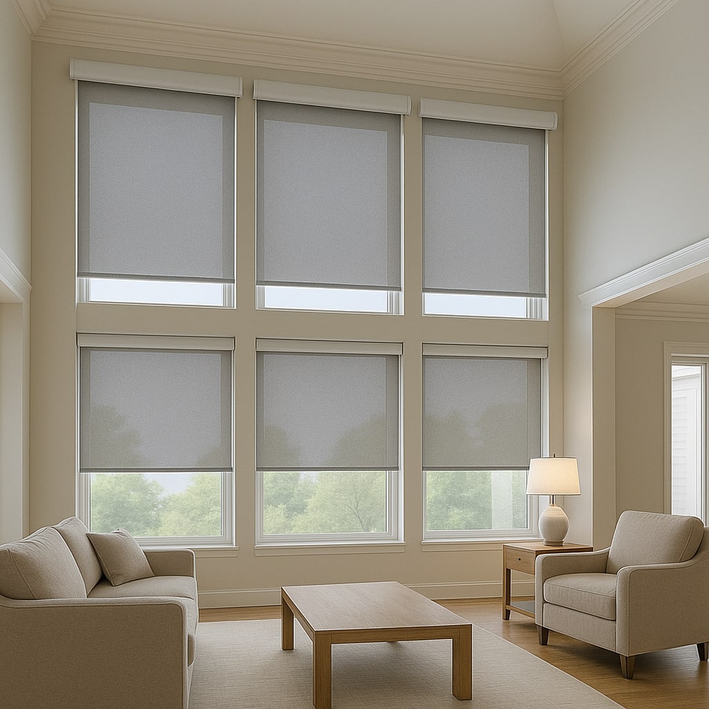 Motorized Solar Shades for Large Windows