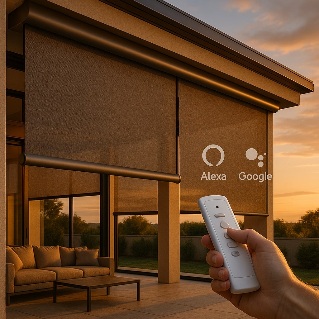 Curtainity Motorized Patio Solar Shades