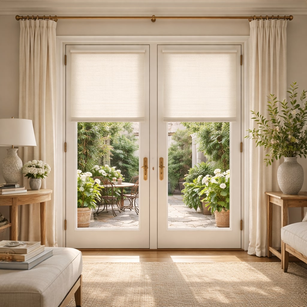 Curtainity Roller Shades for French Doors