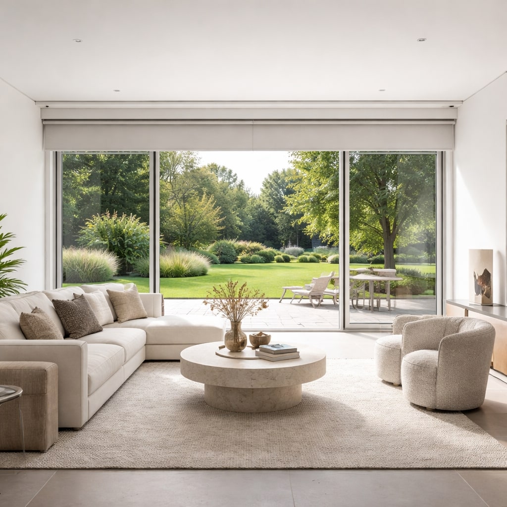Curtainity Motorized Solar Shades for Sliding Glass Doors