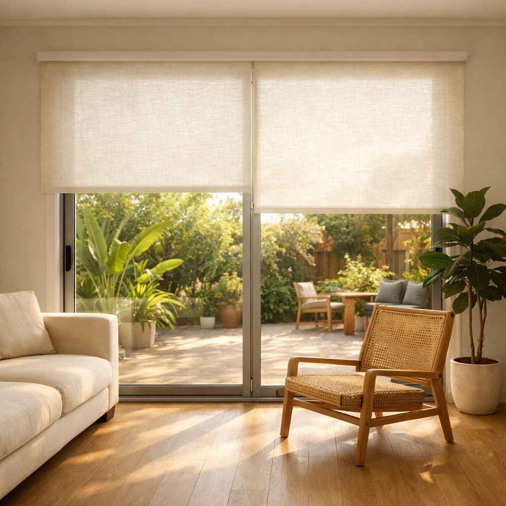 Curtainity Roller shades sliding glass door