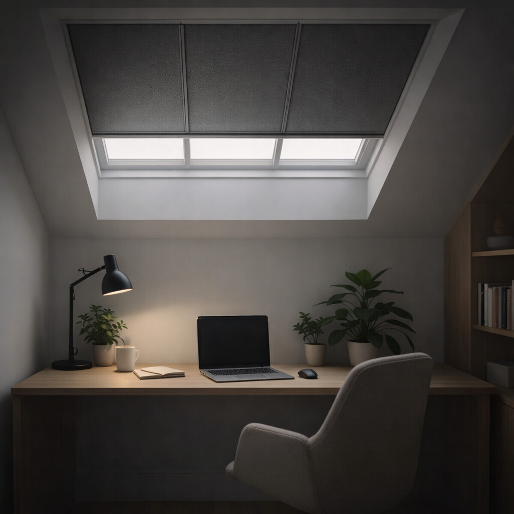 Room Darkening Skylight Roller Shades | Curtainity