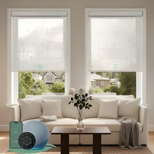 Motorized Light Filtering Roller Shades