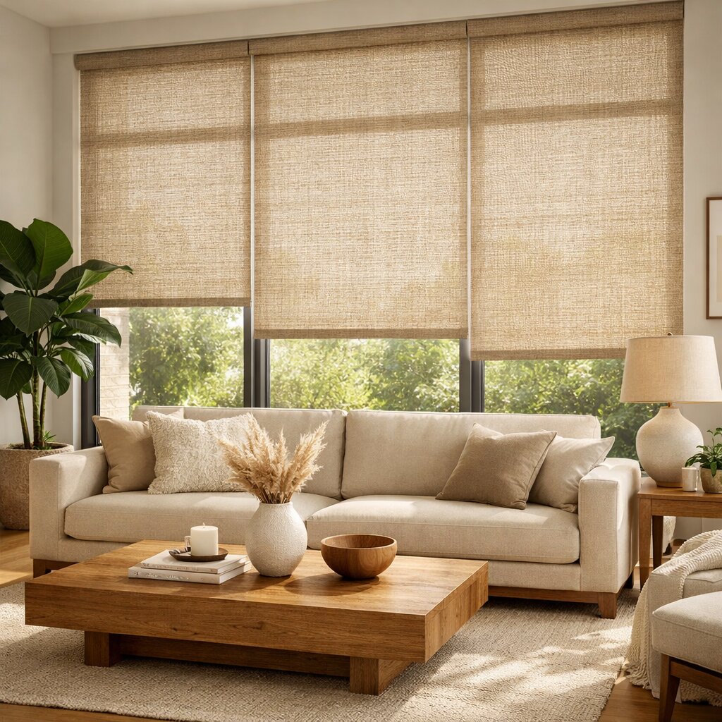 Curtainity Woven Roller Shades