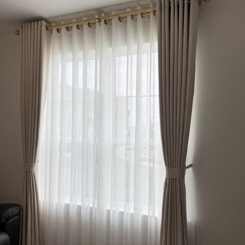 Guest Bedroom Drapes and Sheers