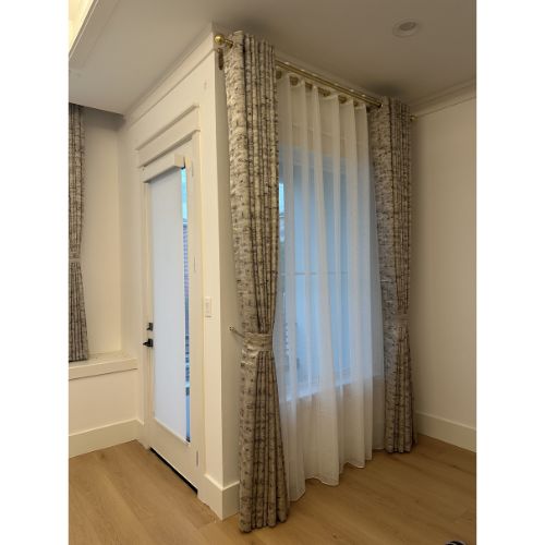 Master Bedroom Drapes and Sheer Fabric